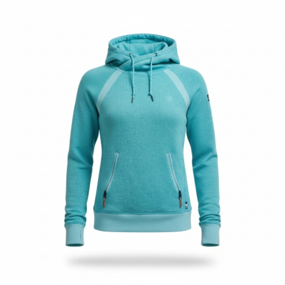 DC Shoes RideBuilt Series Women’s Medium Aqua Pullover Hoodie Fleece